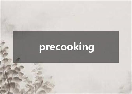 precooking是什么意思