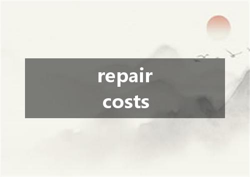 repair costs是什么意思