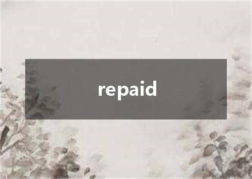 repaid是什么意思