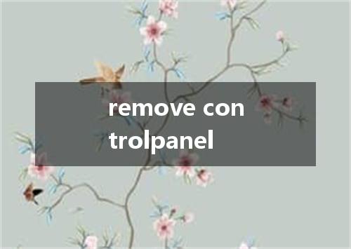 remove controlpanel是什么意思