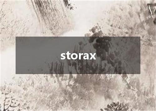 storax是什么意思