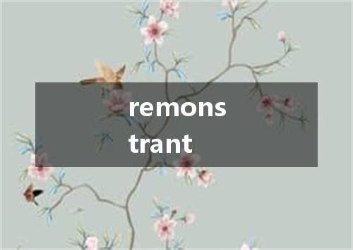 remonstrant是什么意思