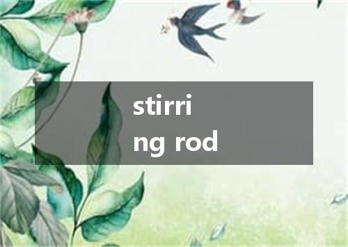 stirring rod是什么意思