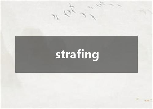 strafing是什么意思