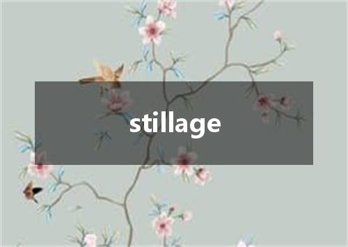 stillage是什么意思