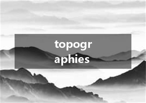 topographies是什么意思