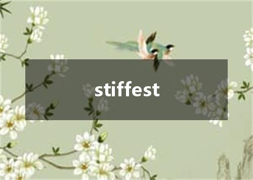 stiffest是什么意思