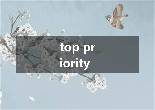 top priority是什么意思