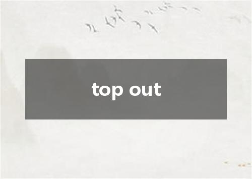 top out是什么意思