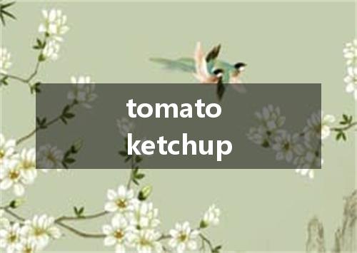 tomato ketchup是什么意思