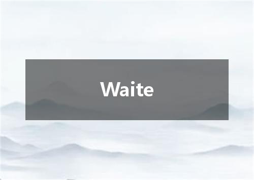 Waite是什么意思