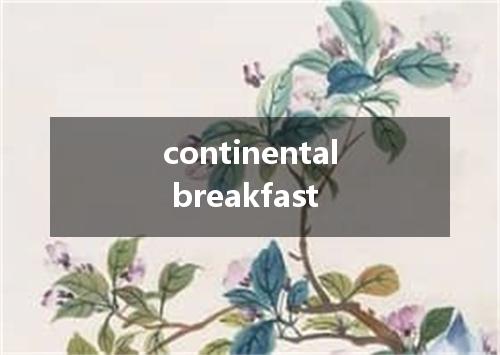 continental breakfast是什么意思