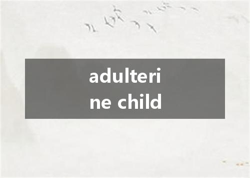 adulterine child是什么意思