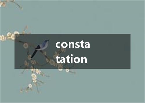 constatation是什么意思