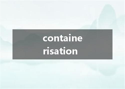 containerisation是什么意思