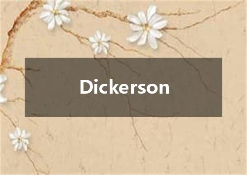 Dickerson是什么意思