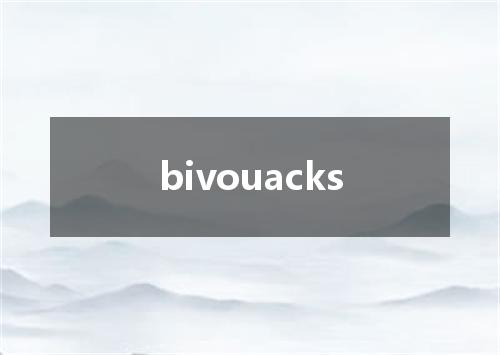 bivouacks是什么意思
