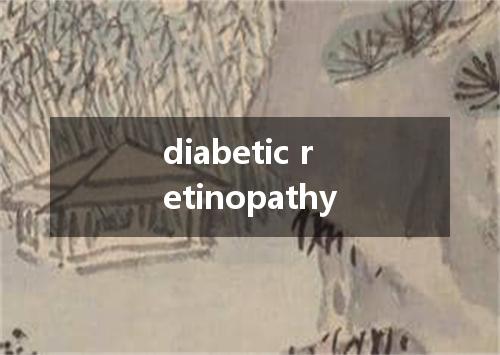 diabetic retinopathy是什么意思