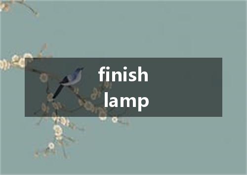 finish lamp是什么意思