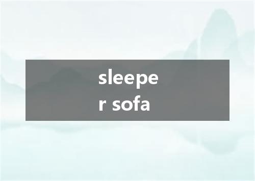 sleeper sofa是什么意思