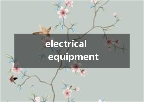 electrical equipment是什么意思
