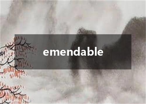 emendable是什么意思