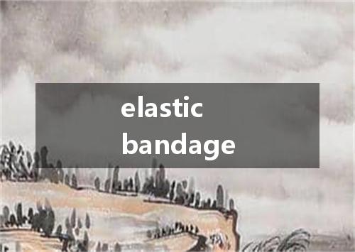 elastic bandage是什么意思