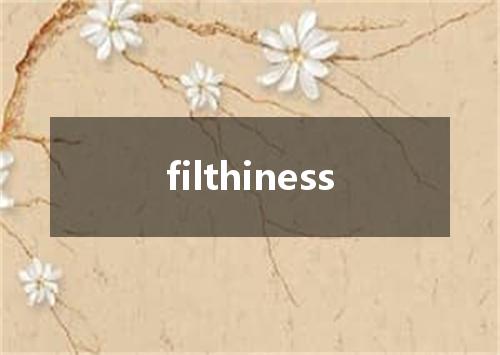 filthiness是什么意思
