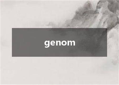 genom是什么意思