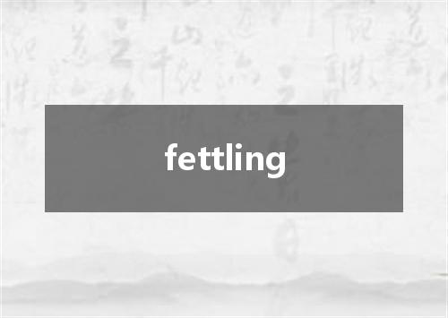 fettling是什么意思
