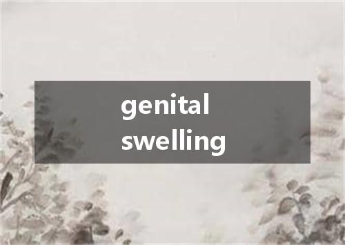 genital swelling是什么意思