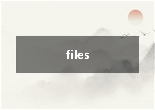 files是什么意思