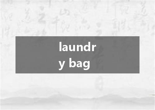 laundry bag是什么意思