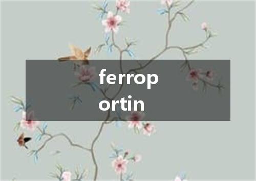 ferroportin是什么意思