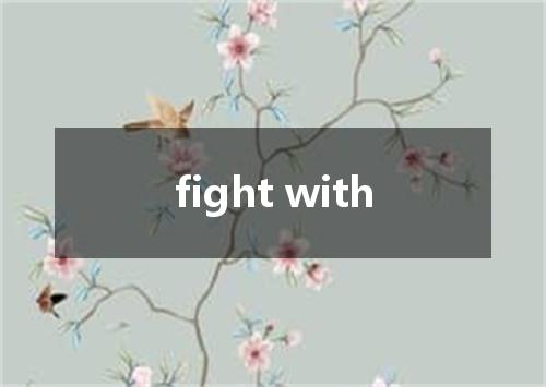 fight with是什么意思
