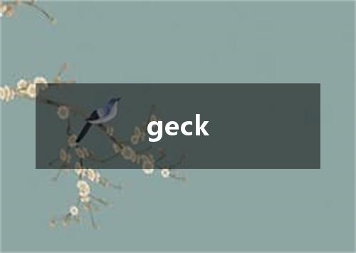 geck是什么意思