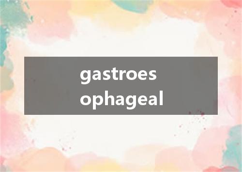 gastroesophageal是什么意思