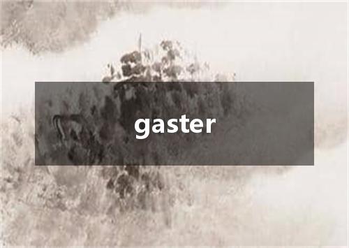 gaster是什么意思