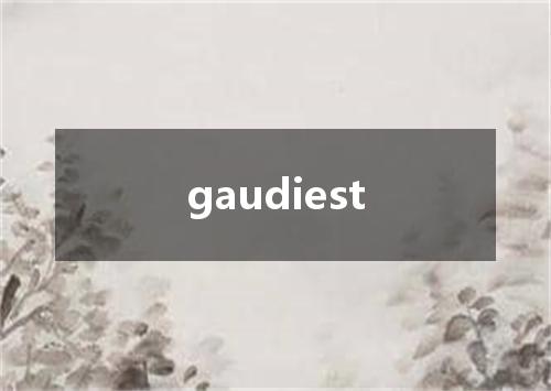 gaudiest是什么意思