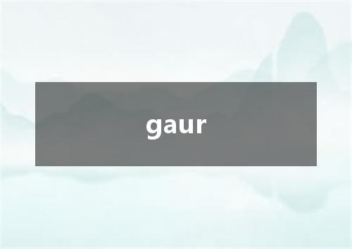 gaur是什么意思