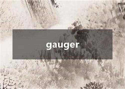 gauger是什么意思