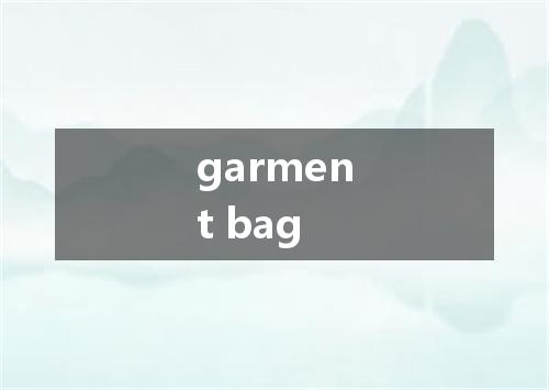 garment bag是什么意思