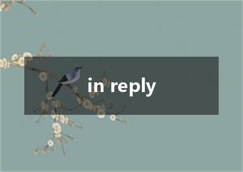 in reply是什么意思