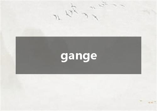 gange是什么意思