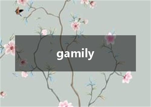 gamily是什么意思