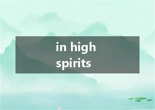 in high spirits是什么意思