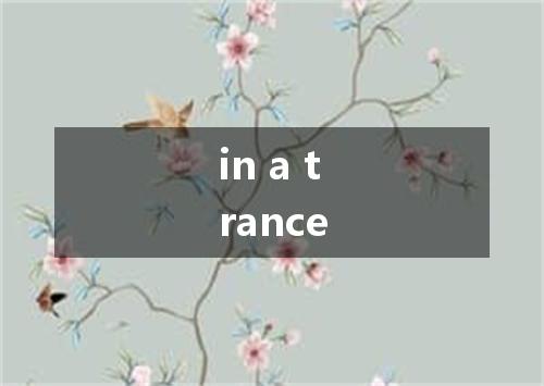 in a trance是什么意思