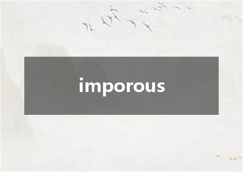 imporous是什么意思