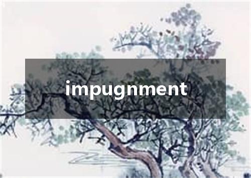 impugnment是什么意思