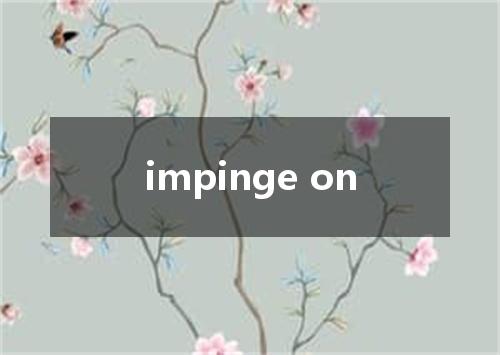 impinge on是什么意思